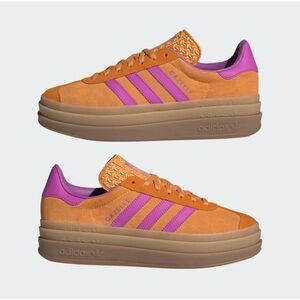 adidas Gazelle Platform Sneakers in Orange & Pink - Women’s 8
